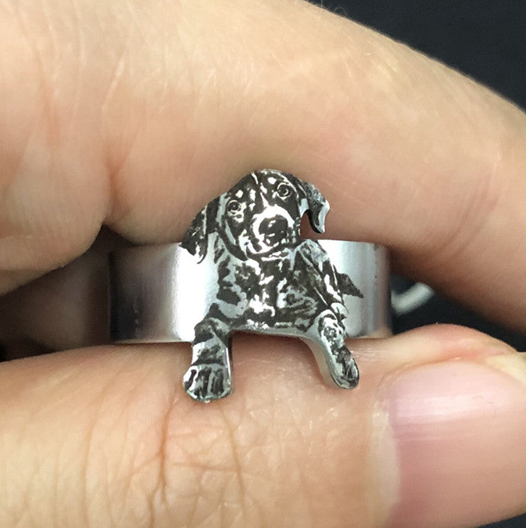 Stainless Steel Custom Pet Photo Rings