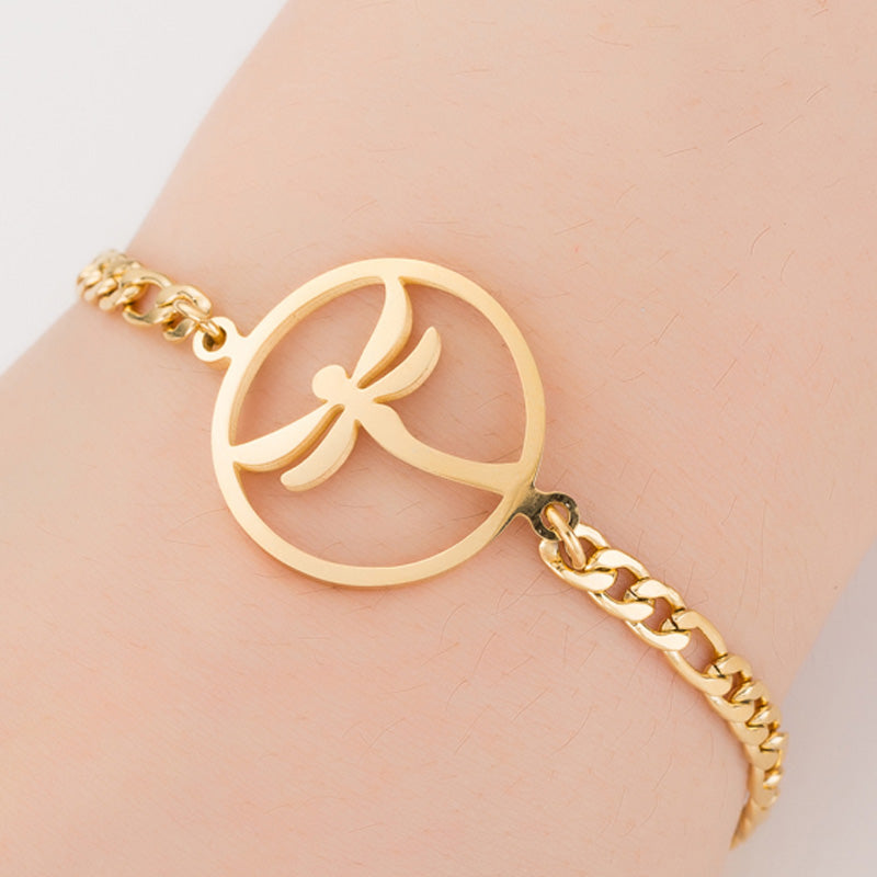 Gold Color Charms Bracelet Femme