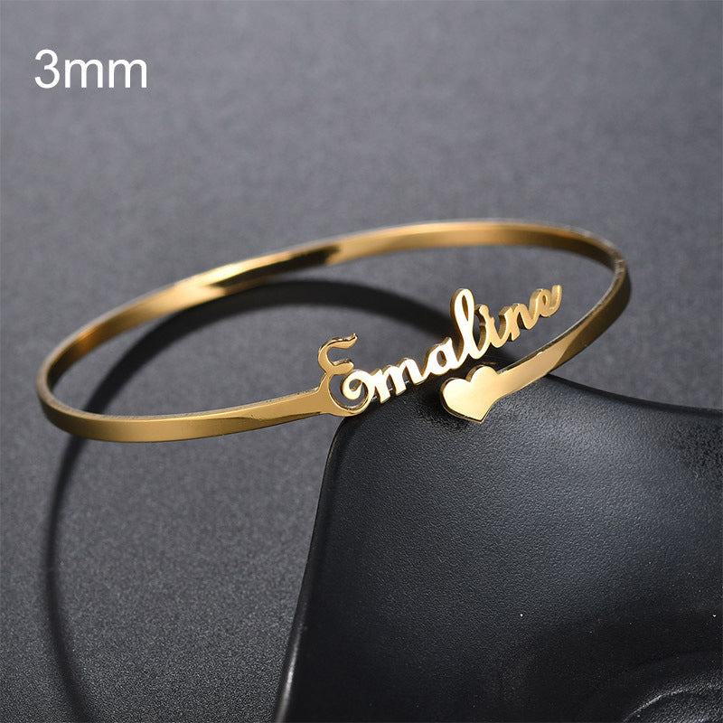 Customized Bangle Stainless Steel Jewelry