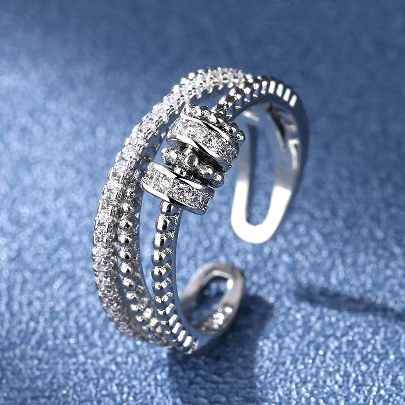 Diamond-studded Rotating Rings