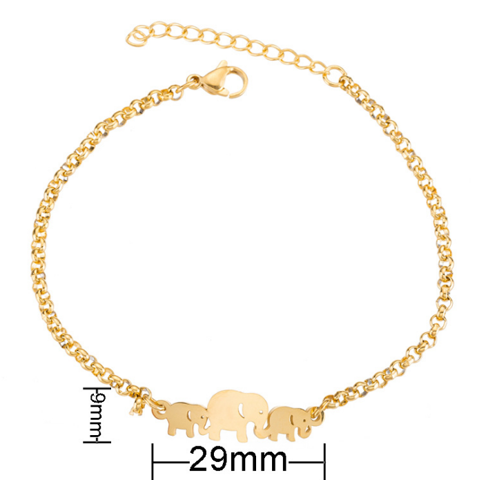 Gold Color Charms Bracelet Femme