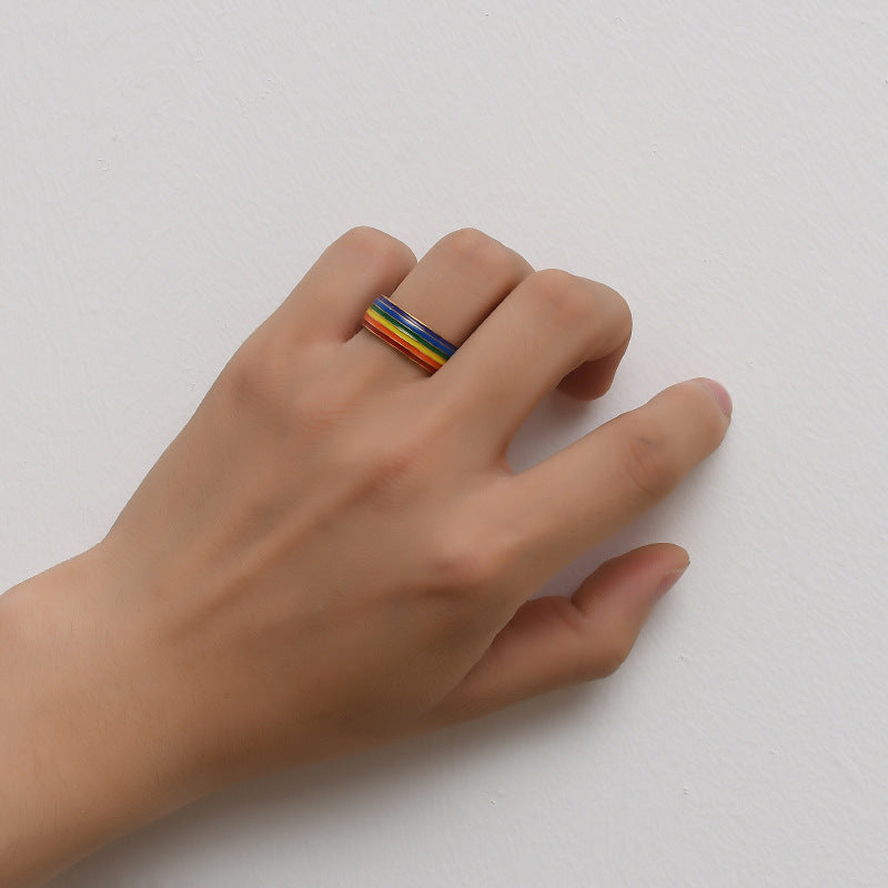 Same Sex Rainbow Ring