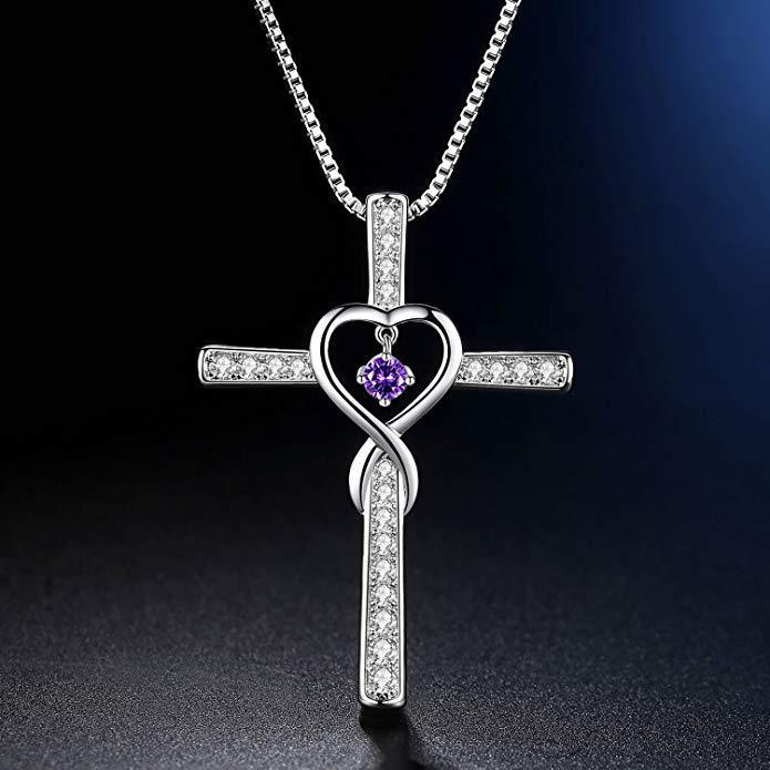 Cross Religious Belief Inlaid Zircon Pendant