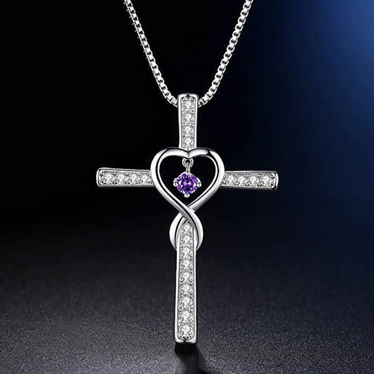 Cross Religious Belief Inlaid Zircon Pendant