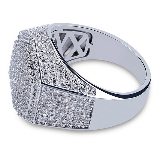 Micro Pave CZ Silver Ring