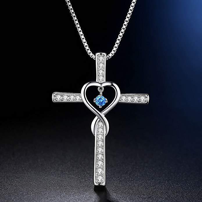 Cross Religious Belief Inlaid Zircon Pendant