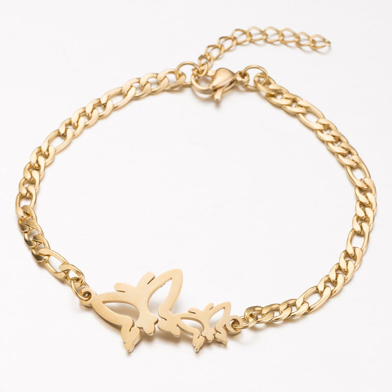 Gold Color Charms Bracelet Femme