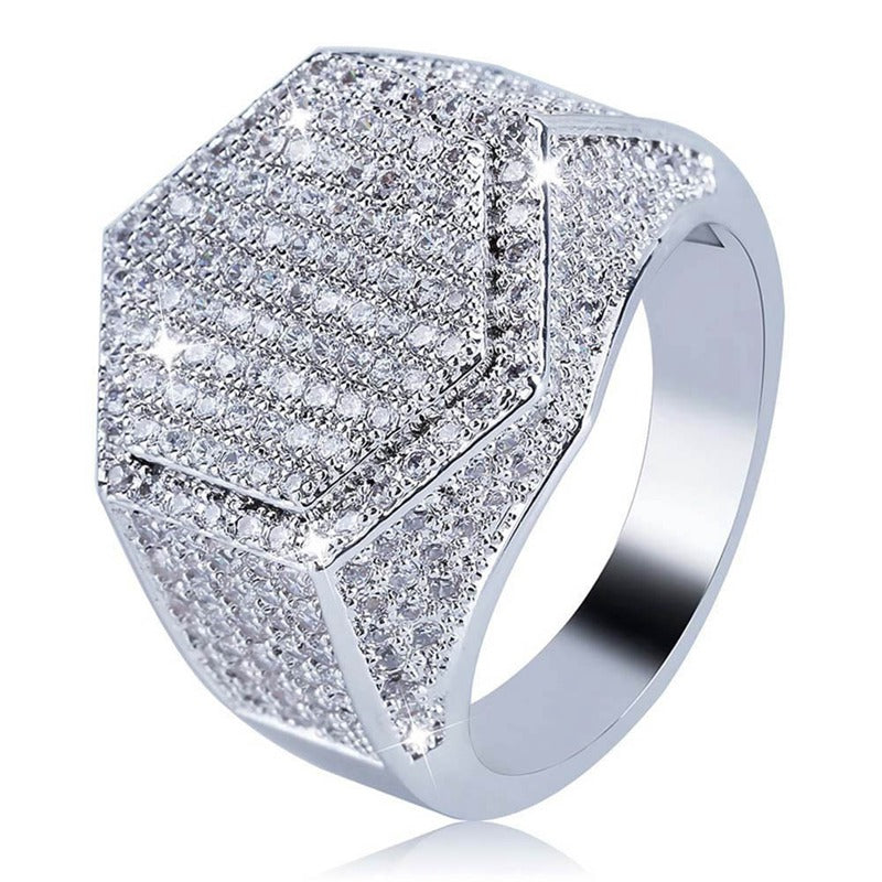 Micro Pave CZ Silver Ring