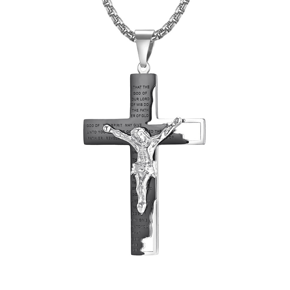 Titanium Steel Jesus Cross