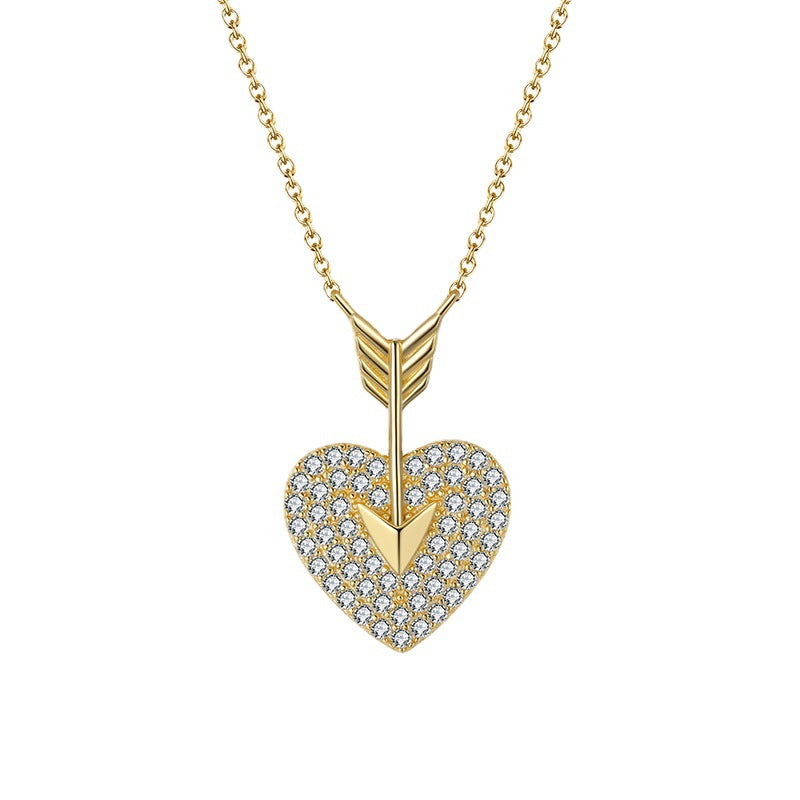 Diamond Necklace Heart Shaped Net