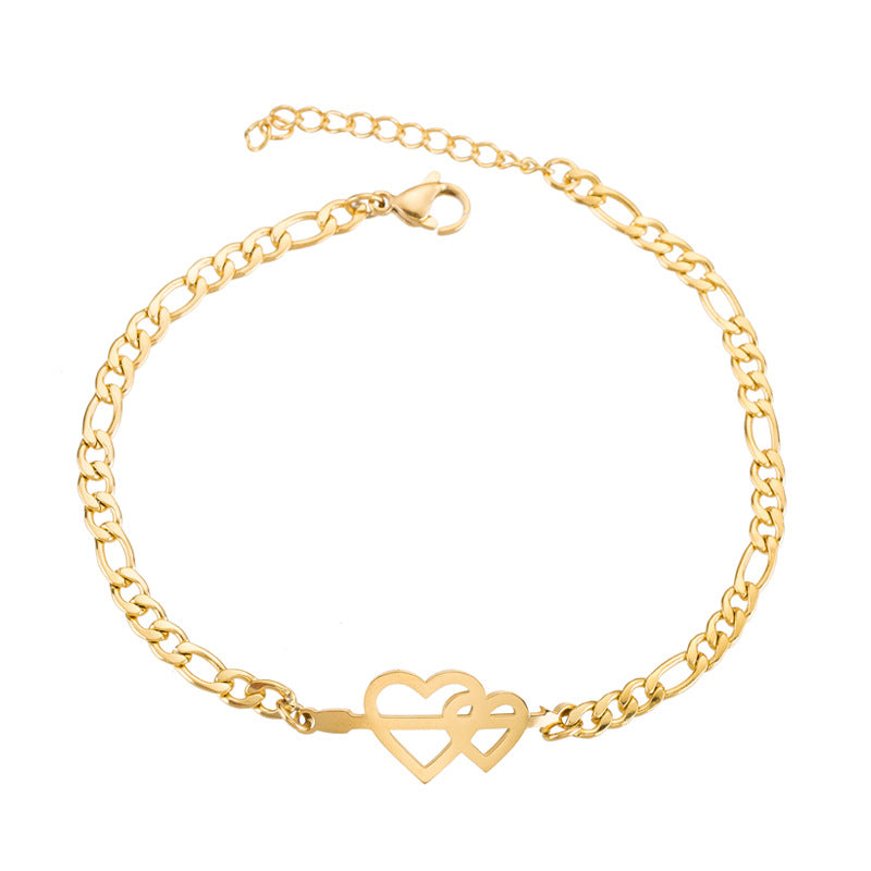 Gold Color Charms Bracelet Femme