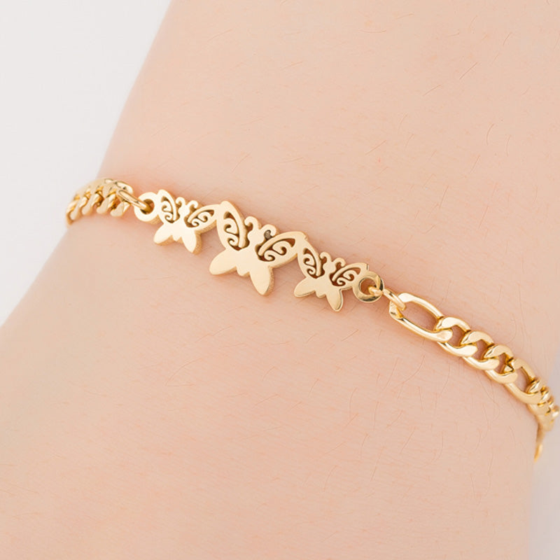 Gold Color Charms Bracelet Femme