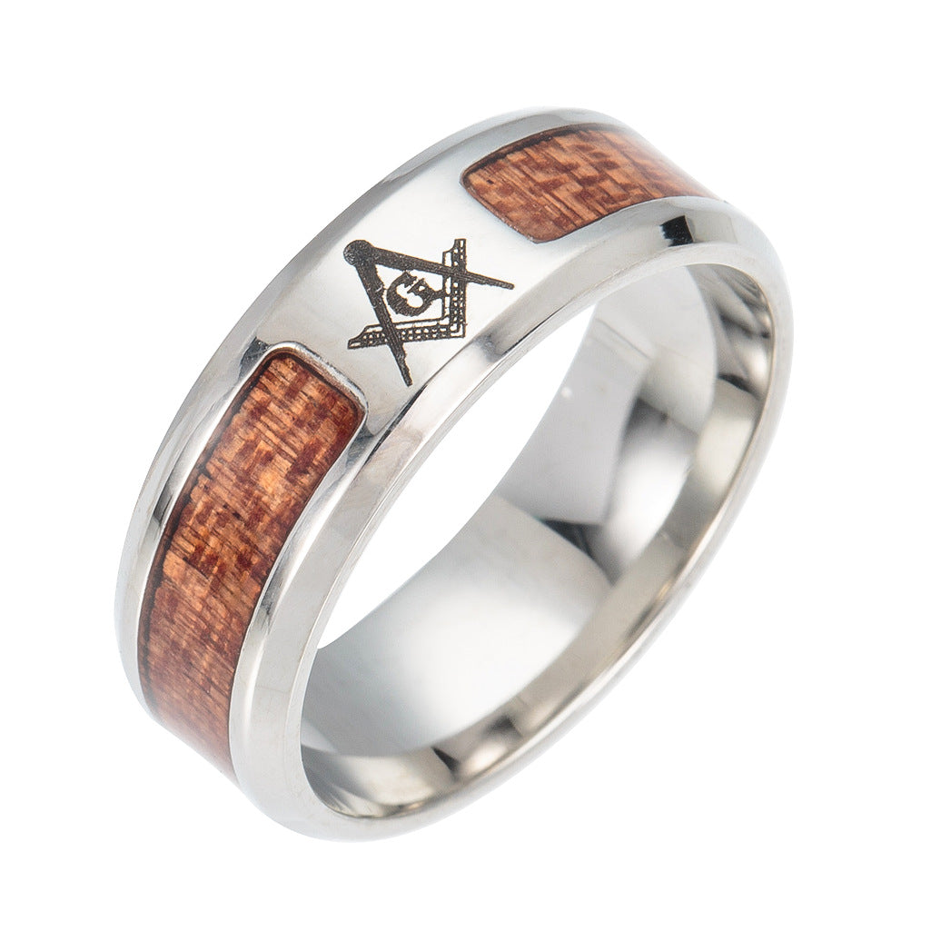 Asgard Crafted Handcrafted Wood Stainless Steel Celtic Tree Of Life Ring