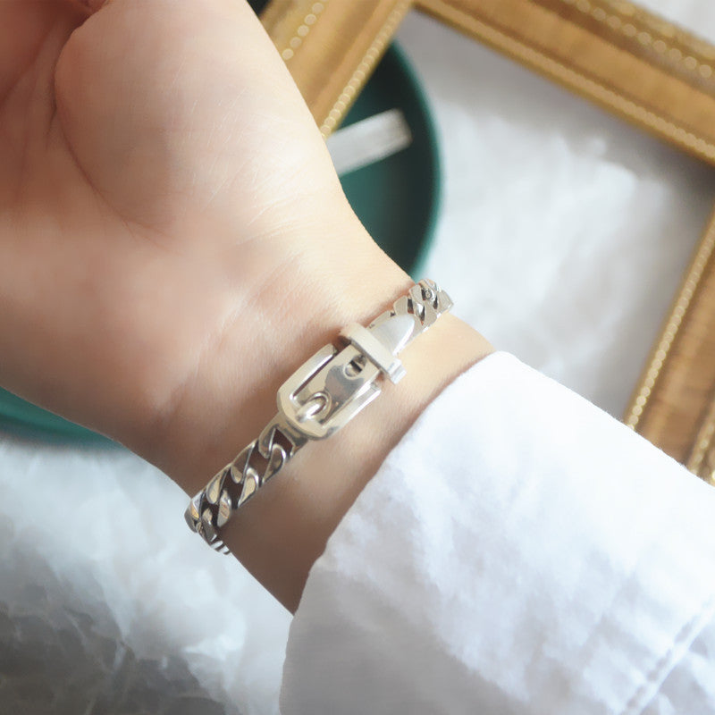 Silver Chain Belt Bracelet