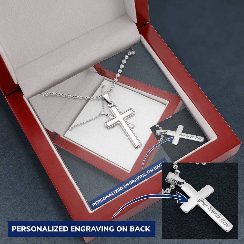 Personalized Cross with Ball Chain