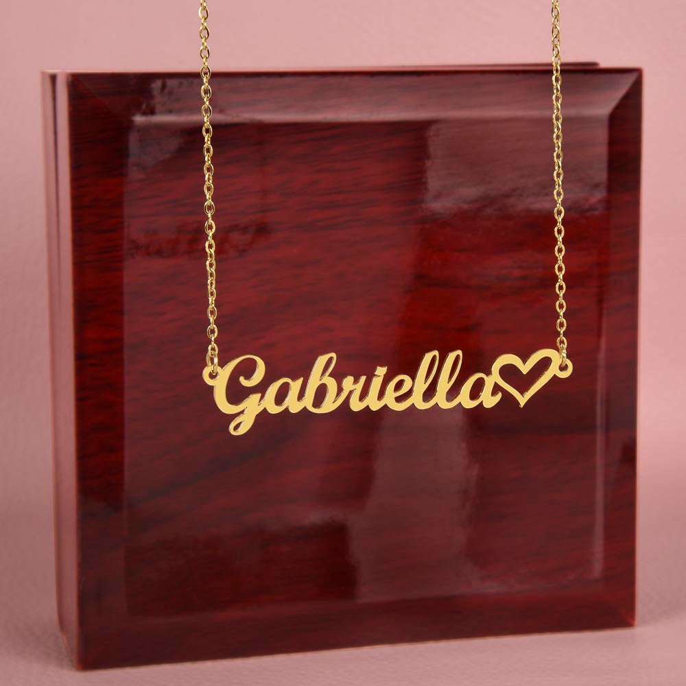 Name Necklace & Heart