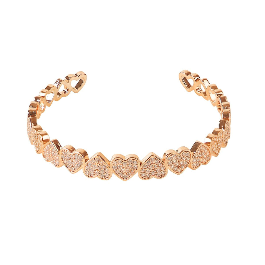 Heart shape Real Gold Plated Love Bracelet