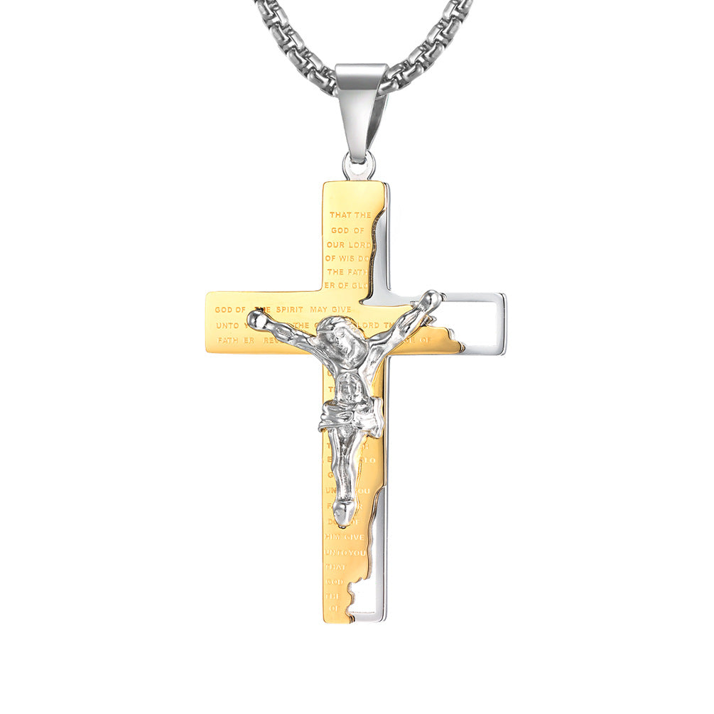 Titanium Steel Jesus Cross