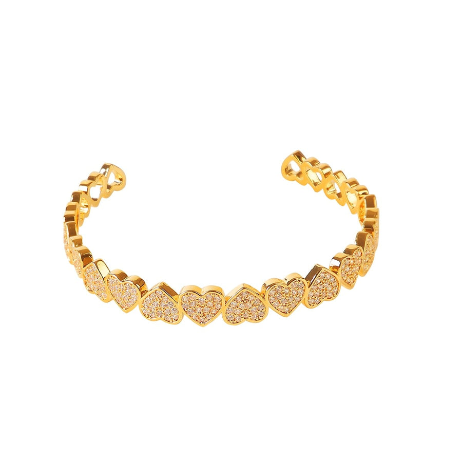 Heart shape Real Gold Plated Love Bracelet