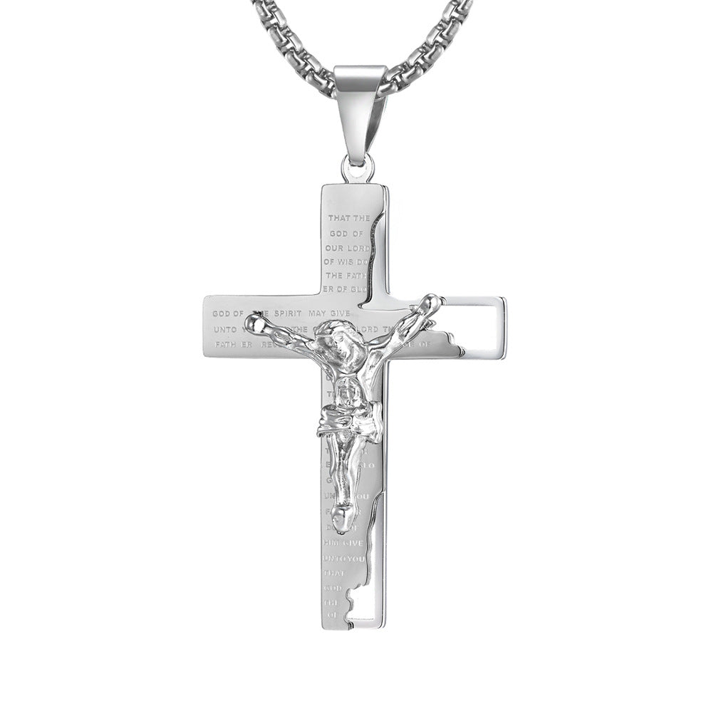 Titanium Steel Jesus Cross