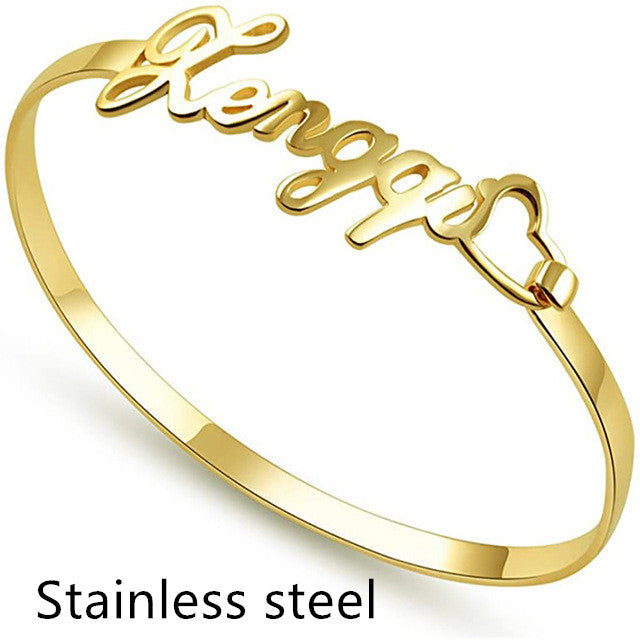 Personalized Custom Bangles Stainless Steel Jewelry