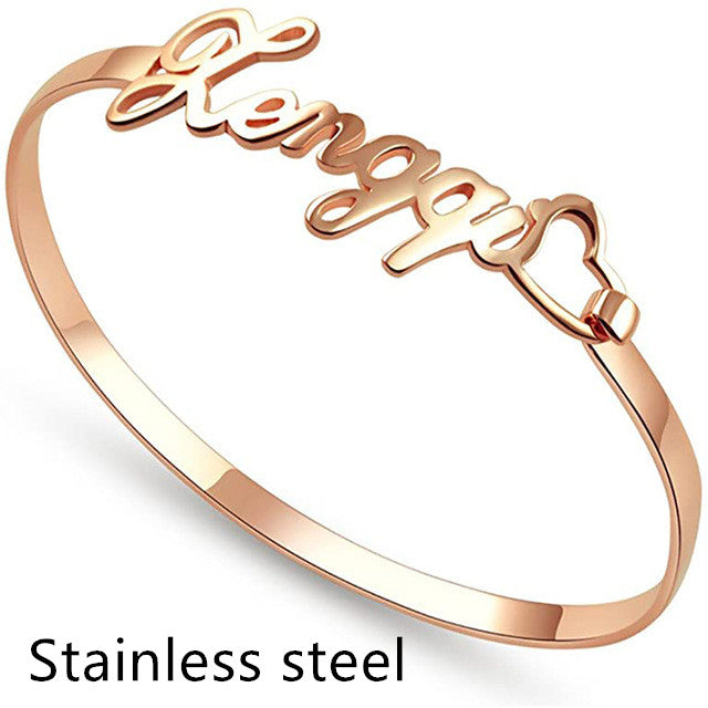 Personalized Custom Bangles Stainless Steel Jewelry