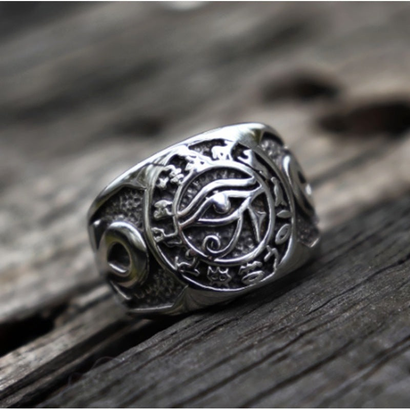 Creative Symbol Men's Titanium Steel Ring