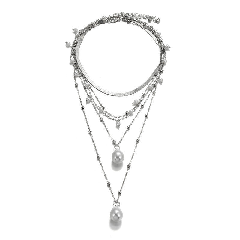 Baroque Pearl Tassel Multi-layer Necklace